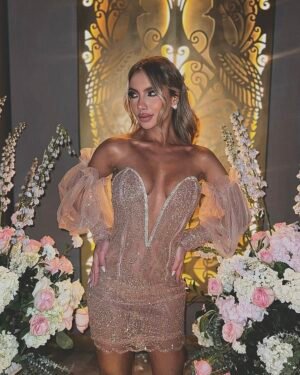 Vestido Rose Gold de Lujo Constanz Atelier